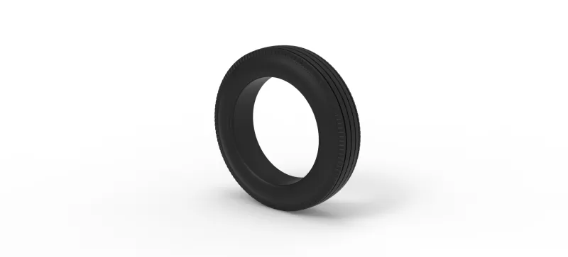Vintage dirt tire Version 1 Scale 1:25 - Model preview 7