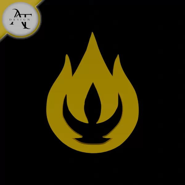 Simple Flame Symbol - 2D Art - Model preview 1