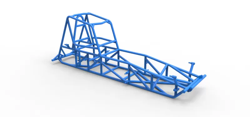 Frame of Vintage Dirt Modified stock car Scale 1:25 - Model preview 15