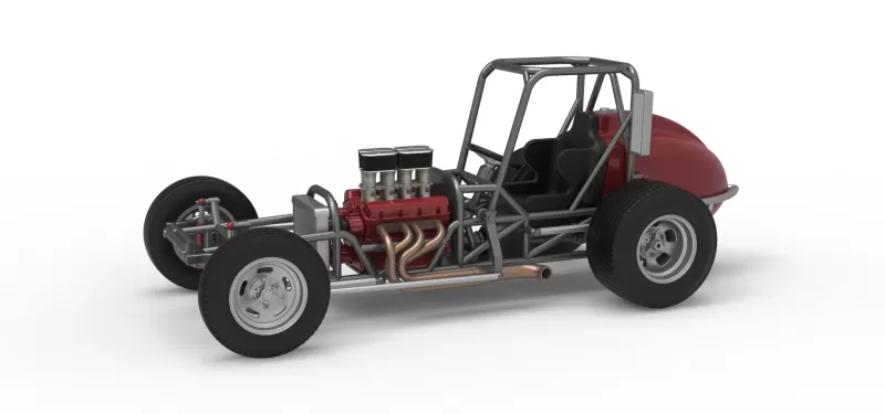 Dirt Silver Crown Champ car Base Version 2 Scale 1:25 - Model preview 1