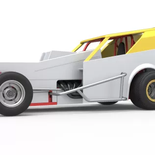 Vintage Dirt Modified stock car Version 7 Scale 1:25 - Model thumbnail 2