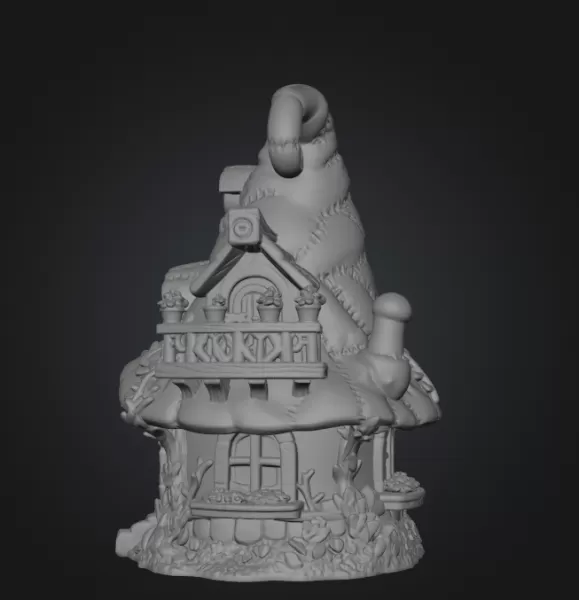 Patchwork Wizard Cottage STL File 3D Print - Model preview 8