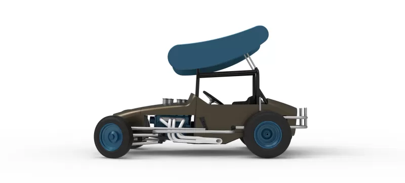 Vintage Winged Supermodified for Dirt while turning V2 1:25 - Model preview 9