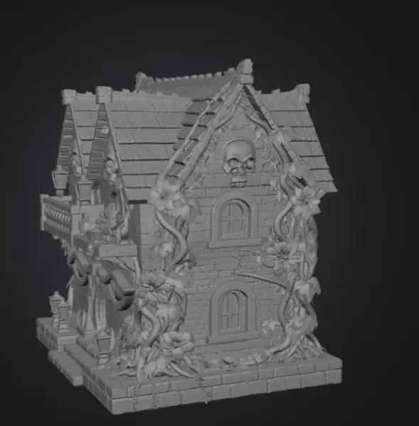 Cursed Watcher Manor STL File for 3D Print - Model preview 10