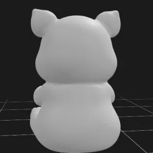 Pig Holding a Gift Basket - Model thumbnail 4