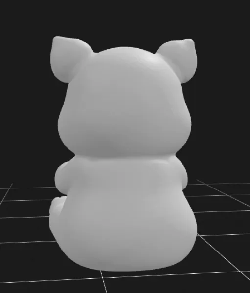 Pig Holding a Gift Basket - Model preview 4