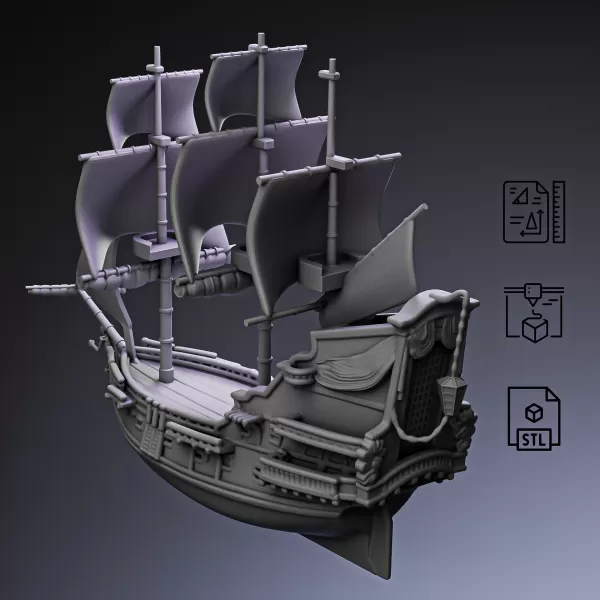 Legendary Pirate Flagship Ship #RoZ - Model preview 8