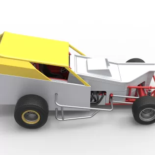 Vintage Dirt Modified stock car Version 7 Scale 1:25 - Model thumbnail 23