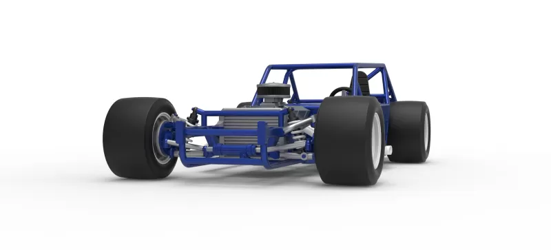 Vintage Asphalt Modified stock car Base V6 Scale 1:25 - Model preview 6