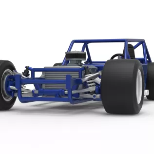 Vintage Asphalt Modified stock car Base V6 Scale 1:25 - Model thumbnail 6