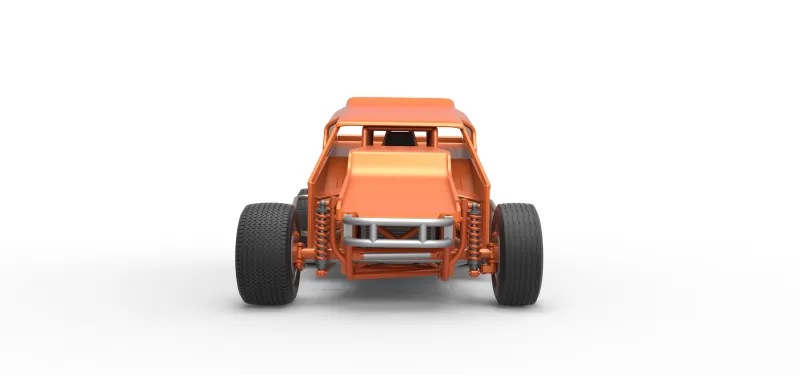 Vintage Dirt Modified stock car Version 3 Scale 1:25 - Model preview 7
