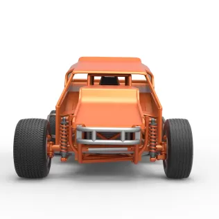 Vintage Dirt Modified stock car Version 3 Scale 1:25 - Model thumbnail 7