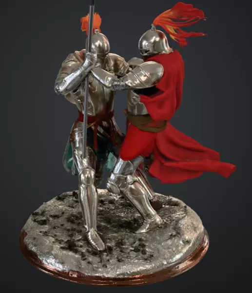 Kämpfende ritter - Model preview 1