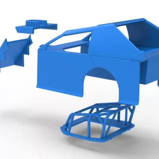 Shell of Mod Lite Race car Scale 1:25 - Model thumbnail 25