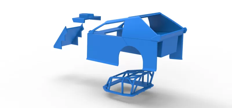 Shell of Mod Lite Race car Scale 1:25 - Model preview 25