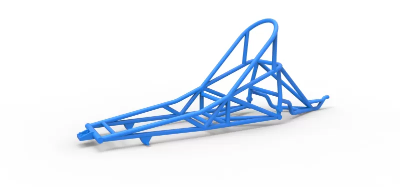 Frame of old school Front engine dragster Version 6 Scale 1:25 - Model preview 1