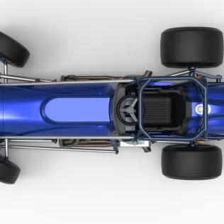 Dirt Silver Crown Champ car while turning Scale 1:25 - Model thumbnail 11