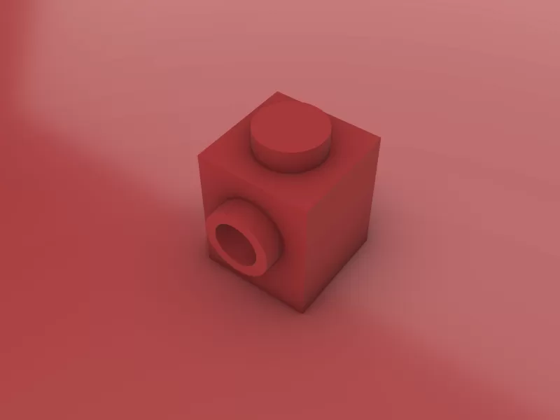 LEGO Brick 1X1 with 1 Knob on one Side - Model preview 2