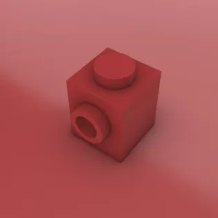 LEGO Brick 1X1 with 1 Knob on one Side - Model thumbnail 2