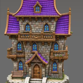 Fantasy Medieval House STL for 3D Printing - Model thumbnail 3