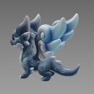 Mystic Wind Dragon STL File 3D Printable - Model thumbnail 4