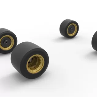 Wheel set of Vintage Asphalt Supermodified stock car 1:25 - Model thumbnail 9