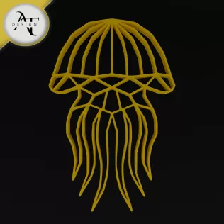 Jellyfish - Geometric - 2D Wall Art Decor