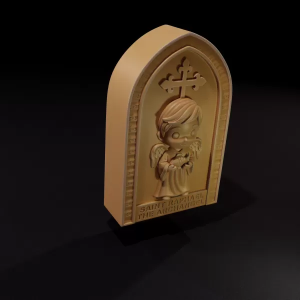 Saint Raphael the Archangel - 3D PRINTABLE MODEL - Model preview 3