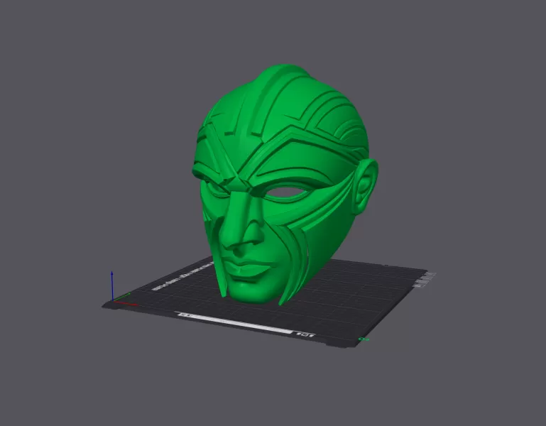 Futuristic Face Mask Sculpture - Model preview 6