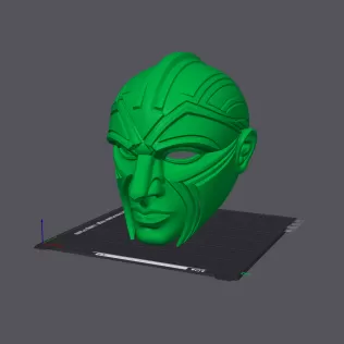 Futuristic Face Mask Sculpture