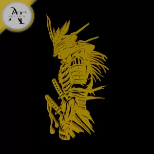Samurai - Silhouette - 2D Wall Art Decor