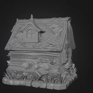 Enchanted Storybook Cottage STL File 3D Printable - Model thumbnail 8