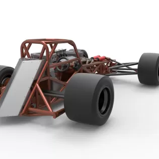 Supermodified front engine race car Base Version 3 Scale 1:25 - Model thumbnail 18