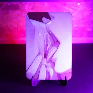TONGUE PLAY GLOW (HueForge NSFW) 115x170mm - Model thumbnail 5