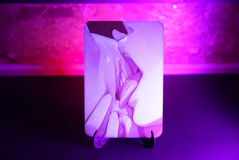 TONGUE PLAY GLOW (HueForge NSFW) 115x170mm - Model preview 5
