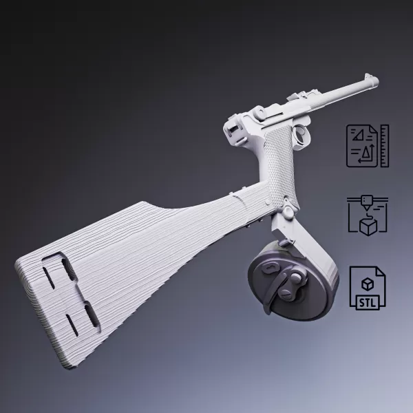 Artillery Luger Pistol #RoZ - Model preview 5