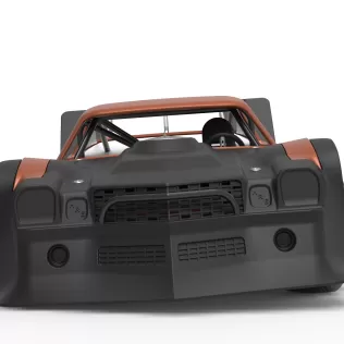 Vintage Dirt late model Race car V4 while turning Scale 1:25 - Model thumbnail 7