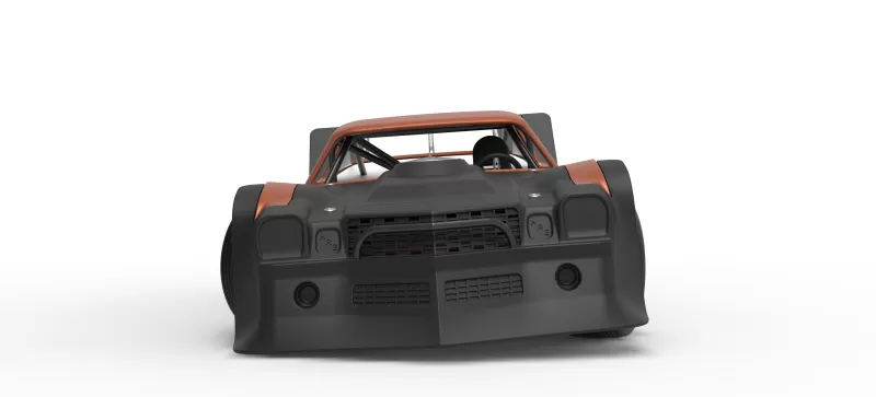 Vintage Dirt late model Race car V4 while turning Scale 1:25 - Model preview 7