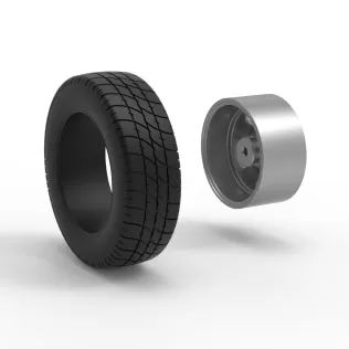 Front wheel of BriSCA Formula 2 Stock Car Scale 1:25