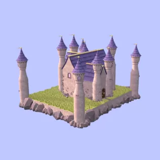 Medieval Fantasy Castle LowPoly - Model thumbnail 2