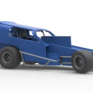Vintage Dirt Modified stock car Version 2 while turning 1:25 - Model thumbnail 25