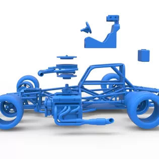 Supermodified front engine race car Base Version 4 Scale 1:25 - Model thumbnail 29