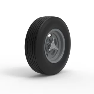 Front wheel of Vintage Champ car Version 2 Scale 1 to 25 - Model thumbnail 2