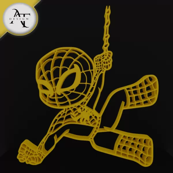 Spidey - Little Spiderman - Marvel - Silhouette - 2D Wall Art - Model preview 1