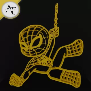 Spidey - Little Spiderman - Marvel - Silhouette - 2D Wall Art
