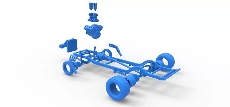 Chassis of Gasser Version 2 Scale 1:25 - Model preview 17