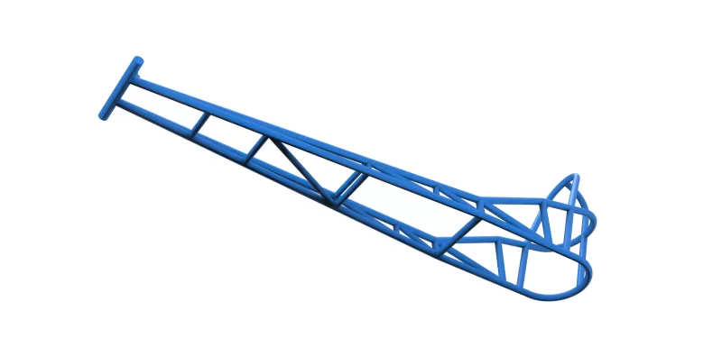 Frame of old school Front engine dragster Version 8 Scale 1:25 - Model preview 3