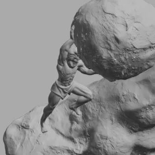 Sisyphus Bookends - Model thumbnail 5