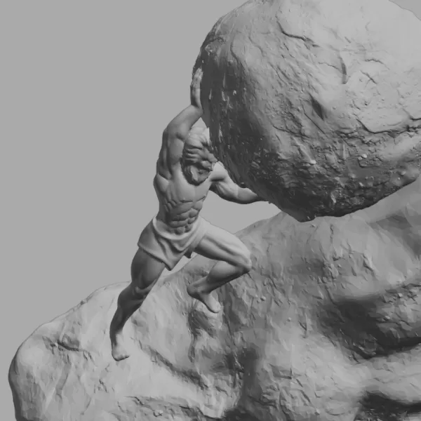 Sisyphus Bookends - Model preview 5