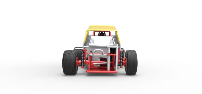 Vintage Dirt Modified stock car Version 7 Scale 1:25 - Model preview 7